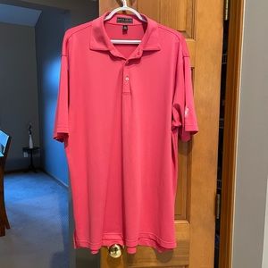 Mens Peter Millar Summer Comfort Pink Polo Golf Shirt Size XL